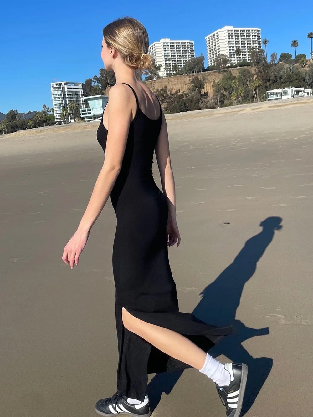 NWT Brandy Melville Navy Slim Slip Maxi Dress - Picture 2 of 7